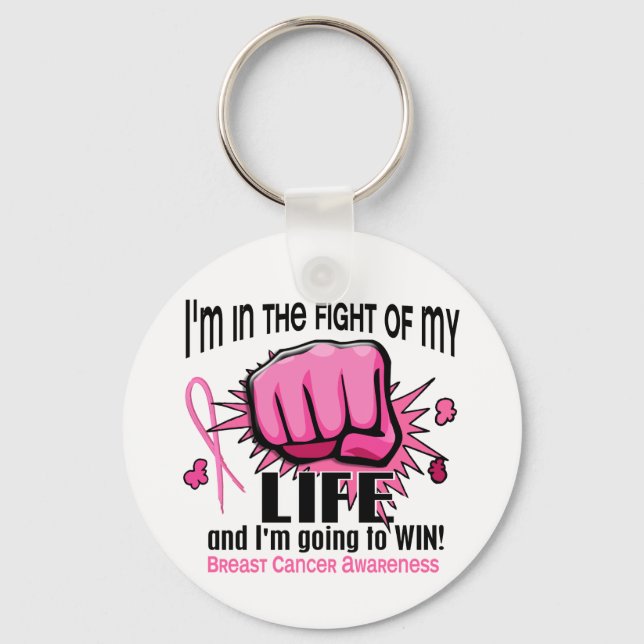 Porte-clés Lutte contre le cancer du sein de ma vie 2 (Recto)