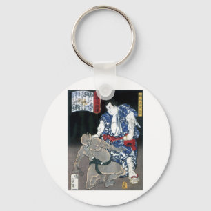 Porte-clés Lutteur de sumo obstruant un ennemi C. 1867