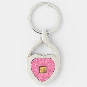 Porte-clés Luxe Moderne Élégant Amour Rose Coeur