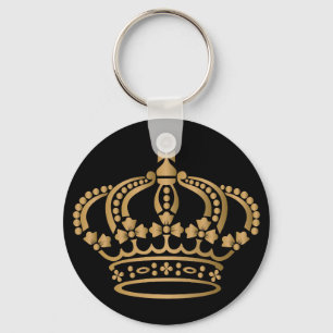 Porte-clés Luxueux Gold Crown Black