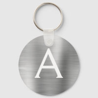 Luxury Silver Faux Stainless Steel Monogram