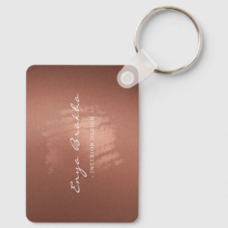 Porte-clés Luxury Stylish Bronze Business Name Logo