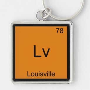 Porte-clés Lv - Louisville City Chemistry Element Symbol T-sh