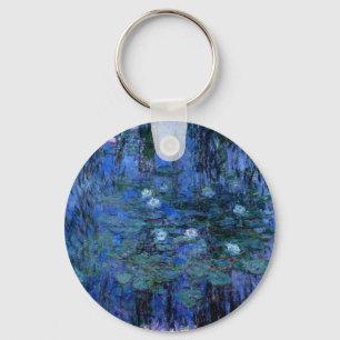 Porte-clés Lys d'eau bleu Claude Monet