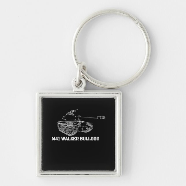 Porte-clés M41 Walker Bulldog American Light Army Tank Don (Devant)
