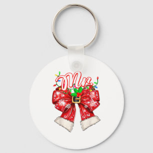 Porte-clés M & Mme Couple Coquette Noeud Famille Noël