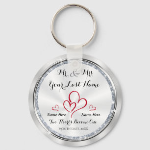 Porte-clés M. et Mme Faveurs de mariage uniques pour les invi