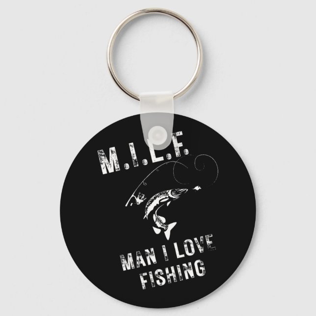 Porte-clés M.i.l.f. Man J'adore la pêche  (Recto)