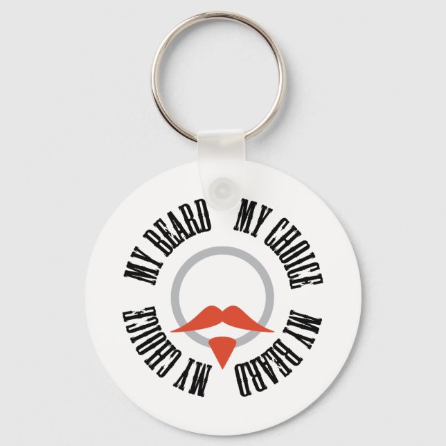 Porte-clés Ma barbe, mon choix - Chèvre rouge (Recto)
