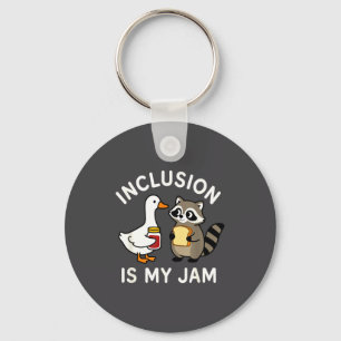 Porte-clés Ma chemise Inclusion Jam Oie Raton laveur Aac