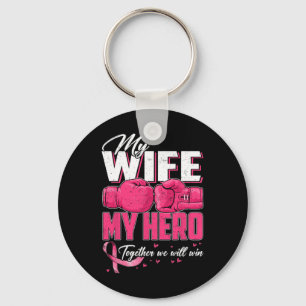 Porte-clés Ma Femme Mon Héros Ensemble Nous Gagnerons Le Canc