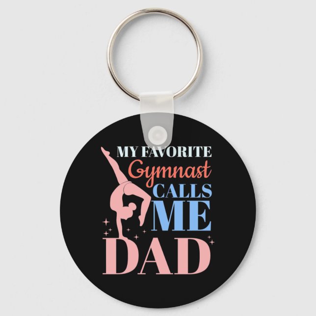 Porte-clés Ma Gymnaste Favorite M'Appelle Papa (Recto)