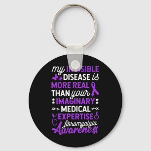 Porte-clés Ma Maladie Invisible Est Plus Réelle, Fibromyalgie