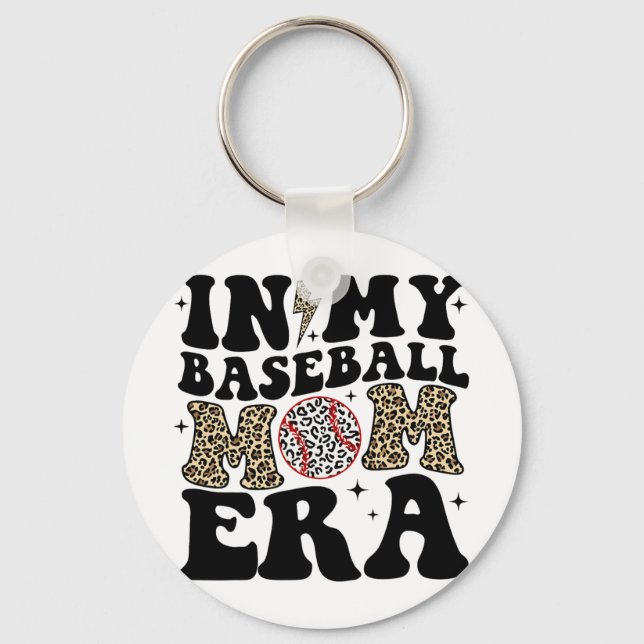 Porte-clés Ma maman de baseball Era Leopard Maman de baseball (Recto)