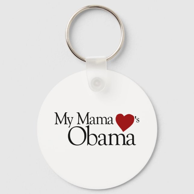Porte-clés Ma mère aime Obama (Recto)
