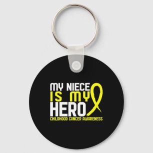 Porte-clés Ma Nièce Est Mon Héros Sensibilisation Au Cancer D