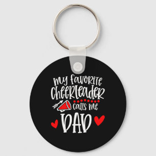 Porte-clés Ma pom-pom girl préférée m'appelle Papa Drôle Chee