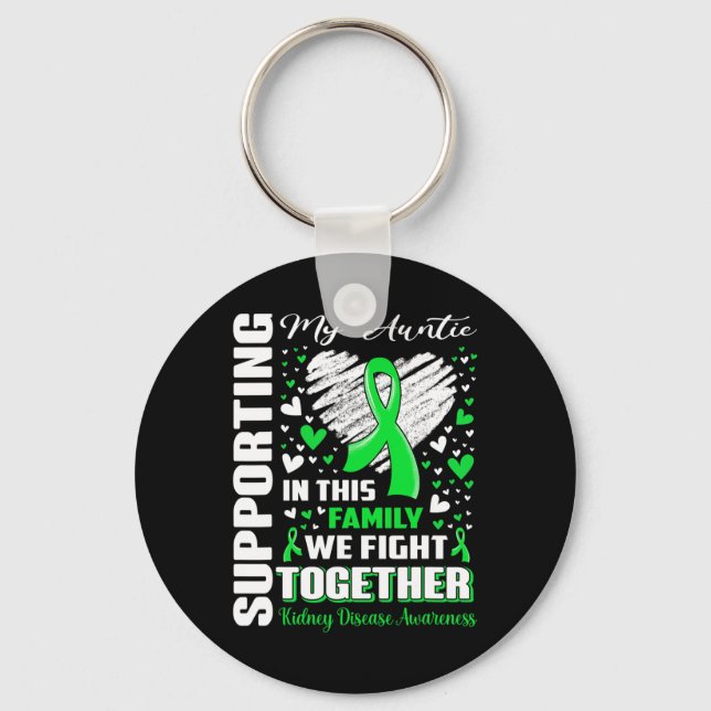 Porte-clés Ma tante Sensibilisation aux maladies du rein (Recto)