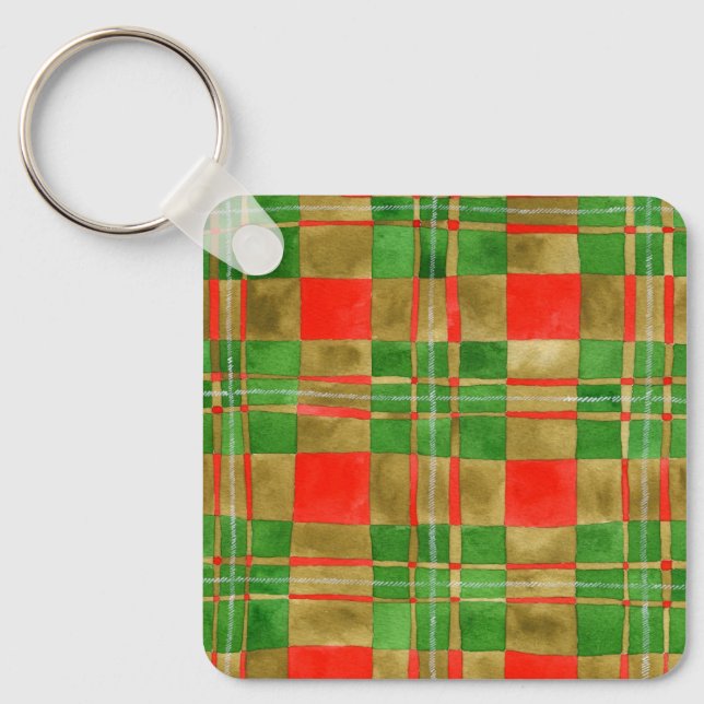 Porte-clés MAC GREGOR TARTAN Carré en aluminium Porte - clé (Recto)