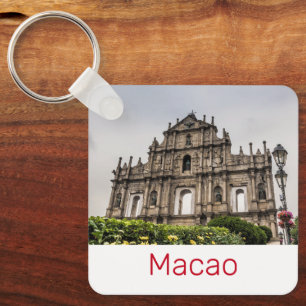 Porte-clés Macao Ruin de l'Eglise St Paul's Souvenir de Chine