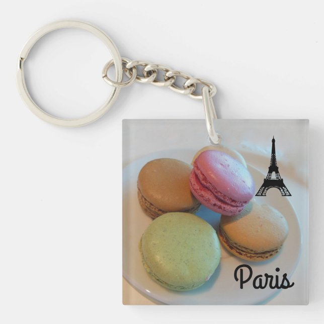 Porte-clés Macarons de Tour Eiffel de Paris (Devant)