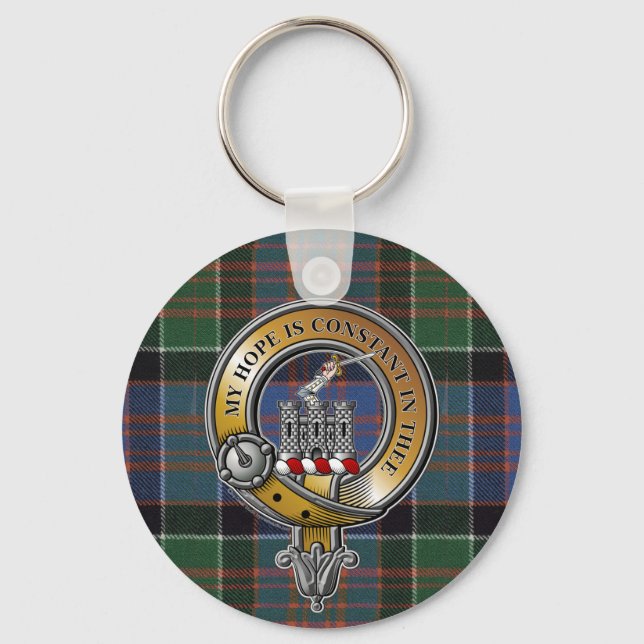 Porte-clés MacDonald Clanranald Tartan & Badge (Recto)