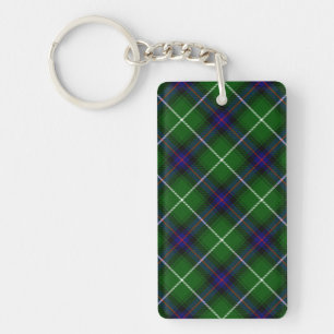 Porte-clés MacDonald tartan bleu vert plaid