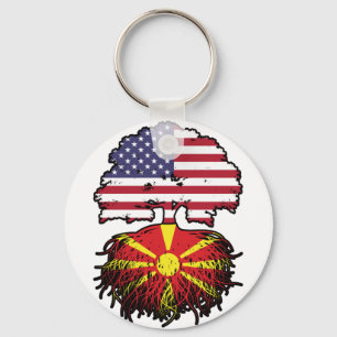 Porte-clés Macédoine États-Unis d'Amérique États-Unis