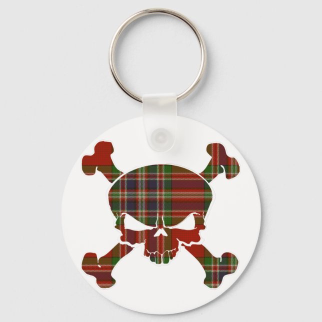 Porte-clés MacFarlane Tartan Crâne sans bannière (Recto)