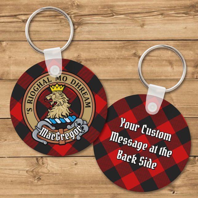 Porte-clés MacGregor Crest sur Rob Roy Tartan (Créateur téléchargé)