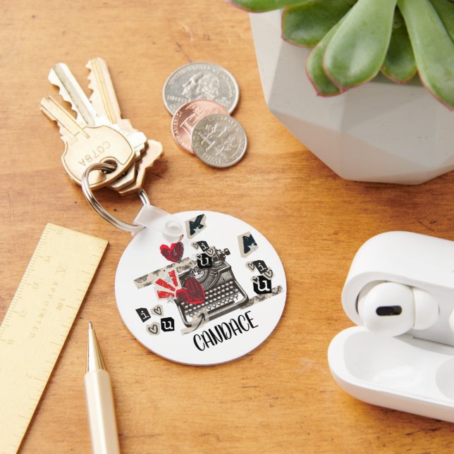 Porte-clés machine à écrire Je t'aime   (Bureau)
