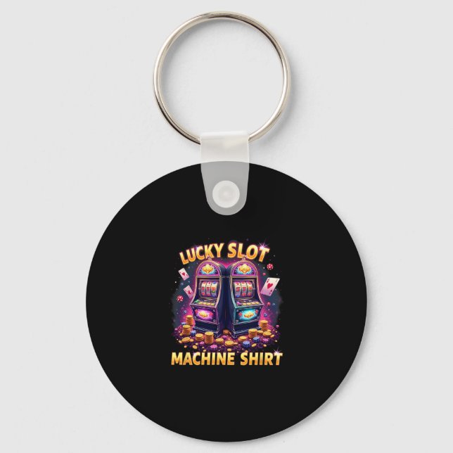 Porte-clés Machine à sous chanceuse pour les amateurs de jeux (Recto)