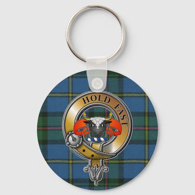 Porte-clés MacLeod Tartan & Badge (Recto)