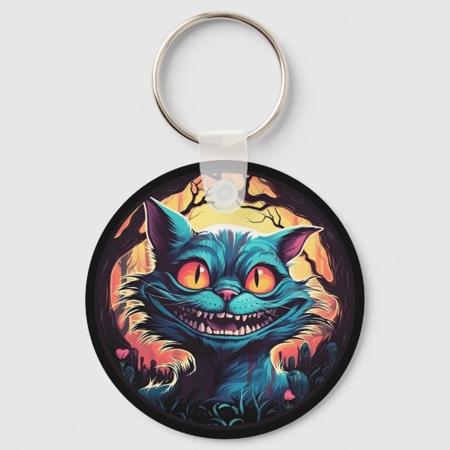 Porte-clés Mad Cheshire Cat Alice au Pays des merveilles (Recto)