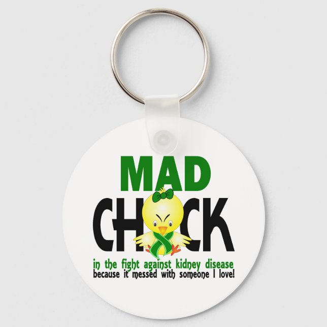Porte-clés Mad Chick Dans La Lutte Contre La Maladie Du Rein (Recto)