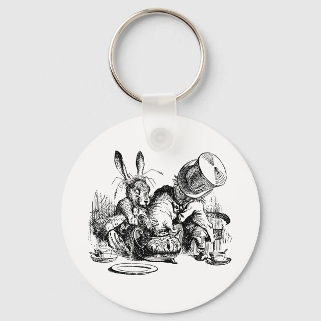 Porte-clés Mad Hatter et March Hare tremblent le Dormouse (Recto)