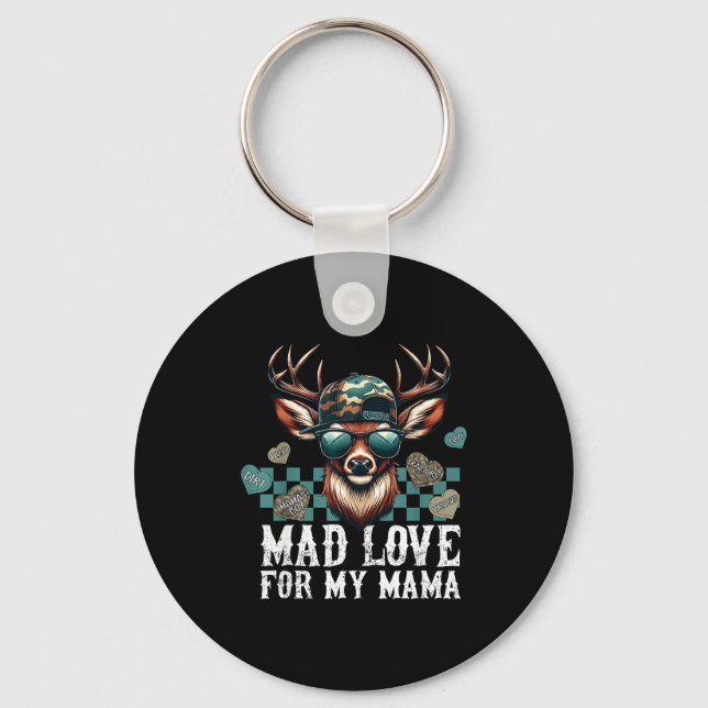 Porte-clés Mad Retro Love For My Mama Camo Deer Hunting Valen (Recto)