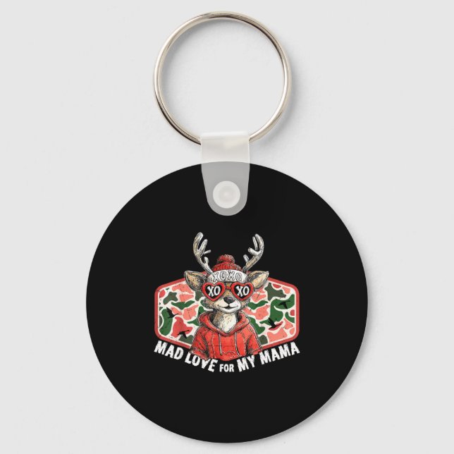 Porte-clés Mad Retro Love For My Mama Camo Deer Hunting Valen (Recto)