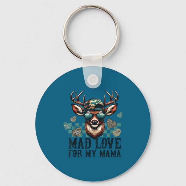 Porte-clés Mad Retro Love For My Mama Camo Deer Hunting Valen (Recto)