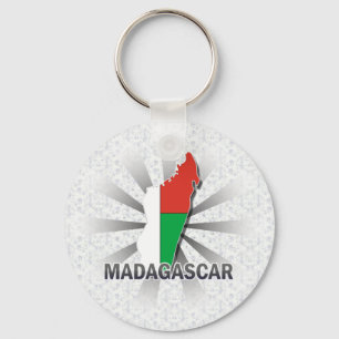 Porte-clés Madagascar Flag Map 2.0