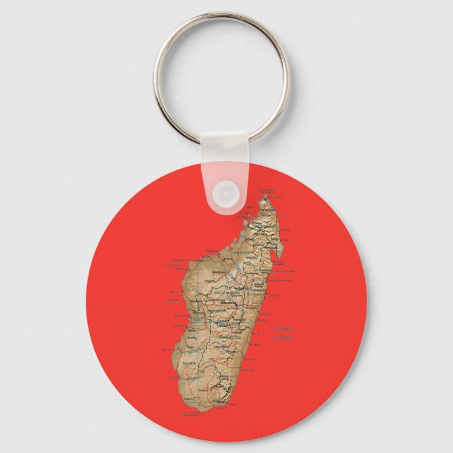 Porte-clés Madagascar Map Keychain (Recto)