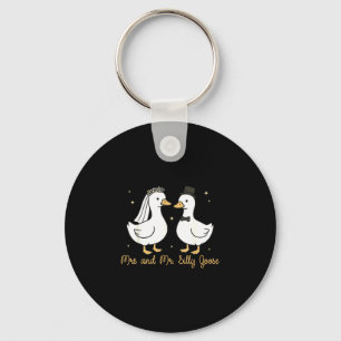 Porte-clés Madame et monsieur oie idiote fête de mariage drôl