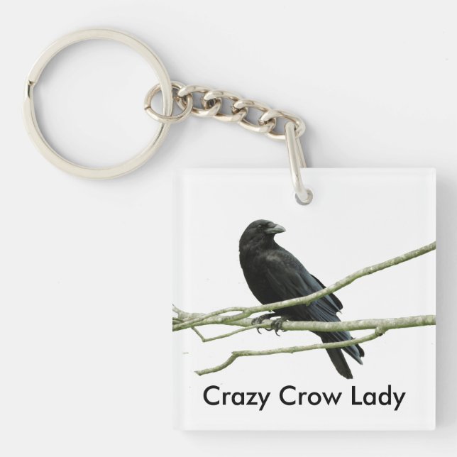 Porte-clés Madame folle Keychain de corneille (Devant)