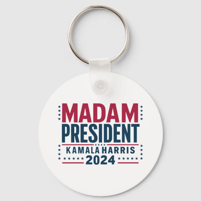 Porte-clés Madame la Présidente Kamala Harris 2024 Vote Democ (Recto)