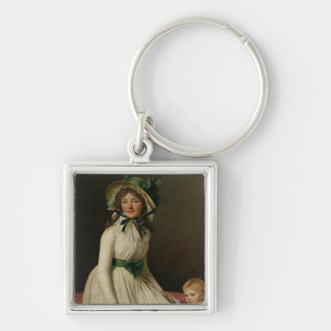 Porte-clés Madame Pierre Seriziat avec son fils, Emile (Devant)