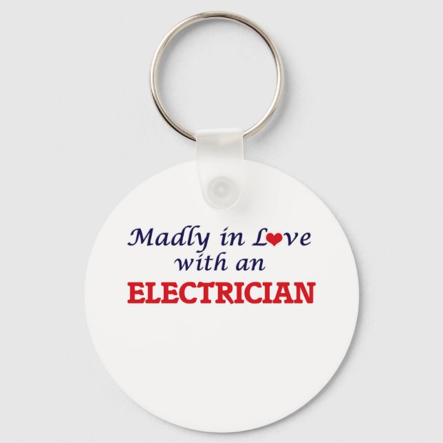 Porte-clés Madly amoureux d'un électricien (Recto)