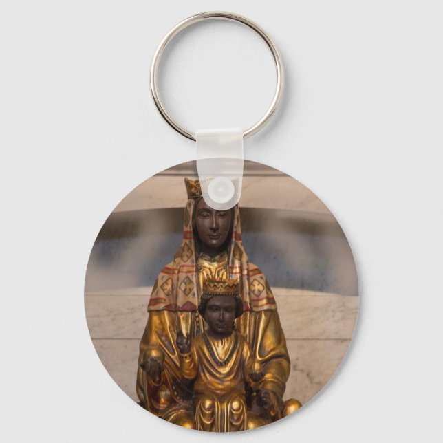 Porte-clés Madone de Montserrat Vierge noire Espagne (Recto)