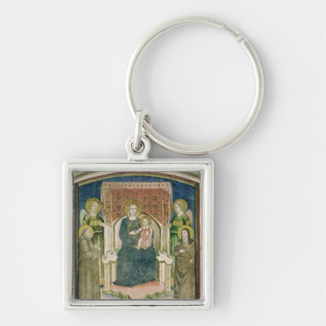 Porte-clés Madonna a couronné avec St Francis d'Assisi (Devant)