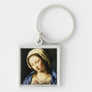 Porte-clés Madonna à la prière (huile sur la toile)