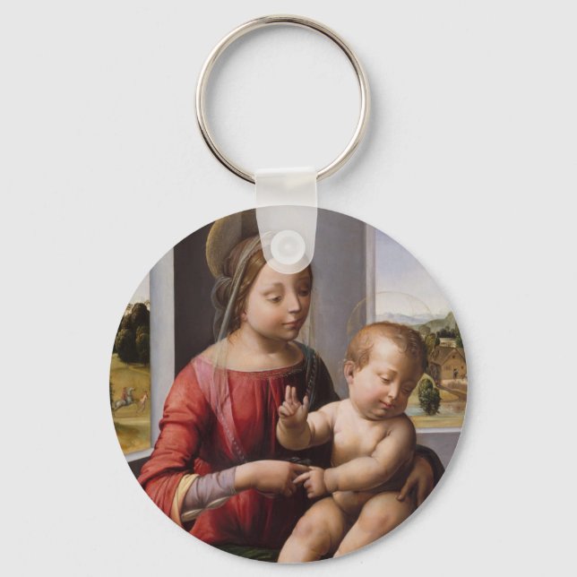 Porte-clés Madonna & Enfant avec Jean Baptiste (Recto)